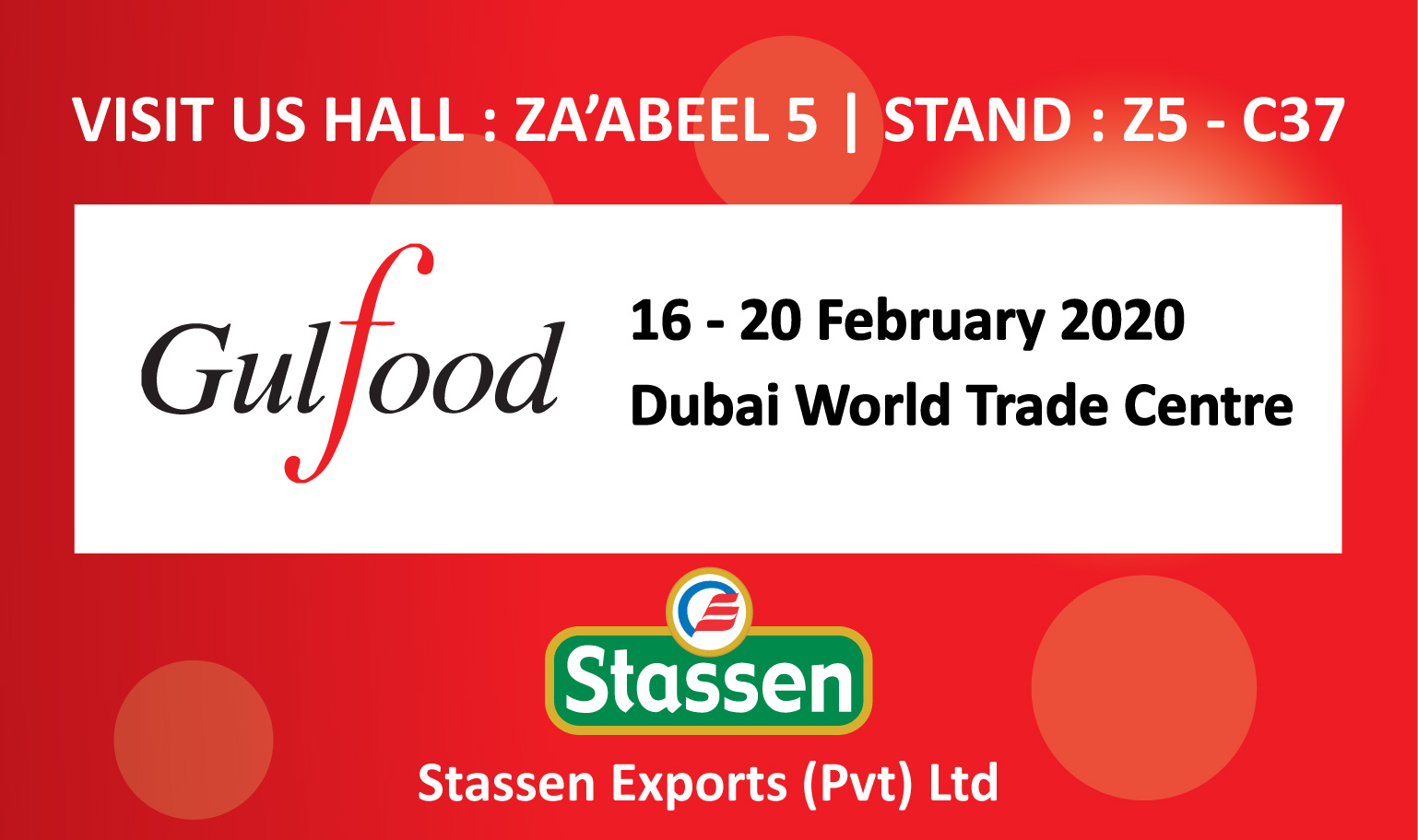 Stassen Participates at GULFOOD 2020